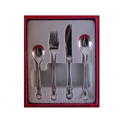 Maxima - Cat 4-Piece Knife Block Set in Steel