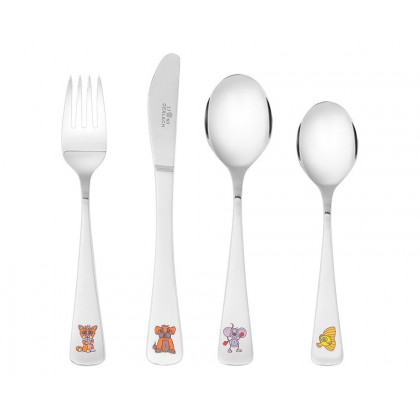 Maxima - Animals 4-Piece Flatware Set in Steel