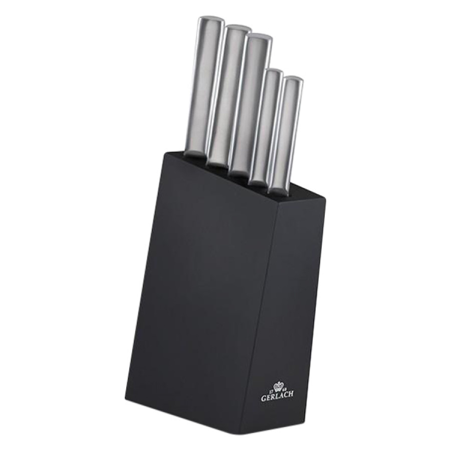Maxima - Ambiente 6-Piece Flatware Set in Steel/Black
