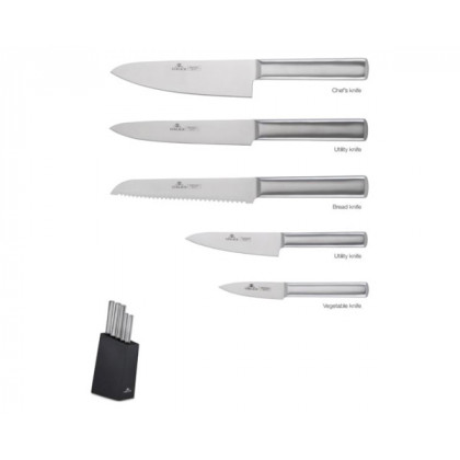 Maxima - Ambiente 6-Piece Flatware Set in Steel/Black