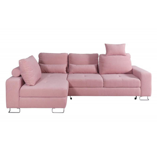 Maxima Asti Sectional Sofa - Pink, Left Corner