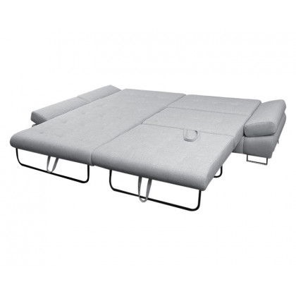 Maxima Gray Sectional Sleeper Sofa - Gray, Left Corner