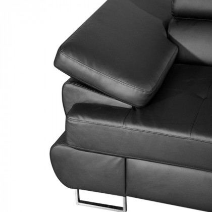 Maxima Luton Sectional Sleeper Sofa - Black, Right Corner