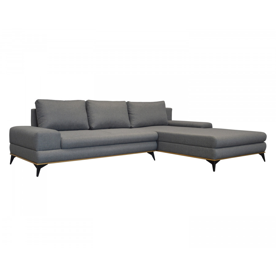 Maxima Manila Sectional Sleeper Sofa - Gray, Right Corner