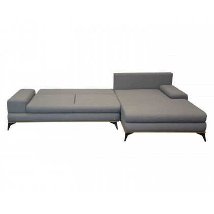 Maxima Manila Sectional Sleeper Sofa - Gray, Right Corner