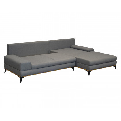 Maxima Manila Sectional Sleeper Sofa - Gray, Right Corner