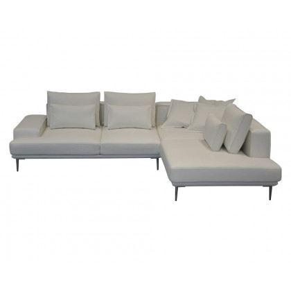 Maxima Levio Sectional Sleeper Sofa - White, Left Corner