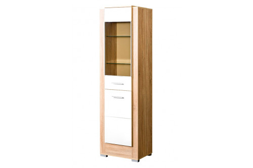 Maxima™ - Carmelo Arusha and Sonoma Oak Glass High Cabinet