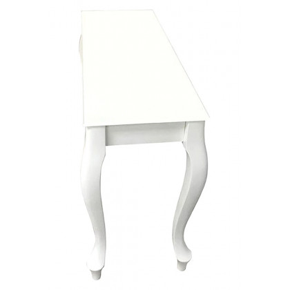 Maxima - Retro Glass Top Console Table in Tempered Glass/Natural Beech