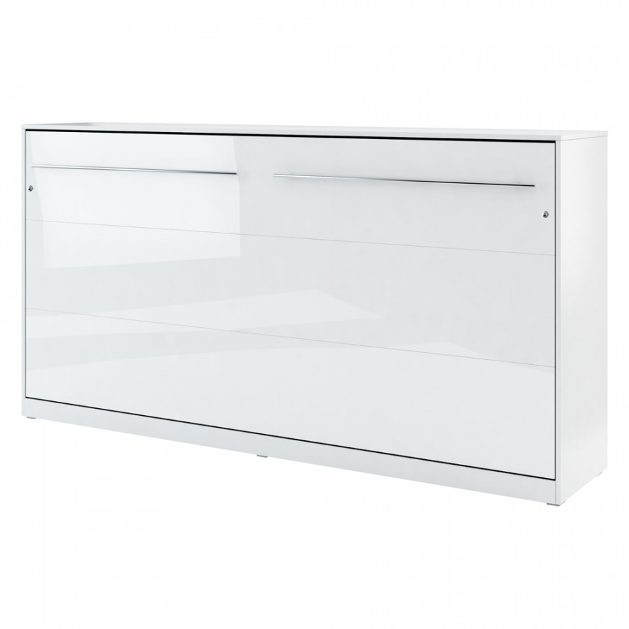 Maxima Brescia Horizontal Bed with Mattress - White, Twin Size