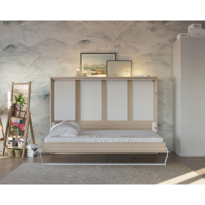 Maxima Brescia Horizontal Bed with Mattress - White, Twin Size