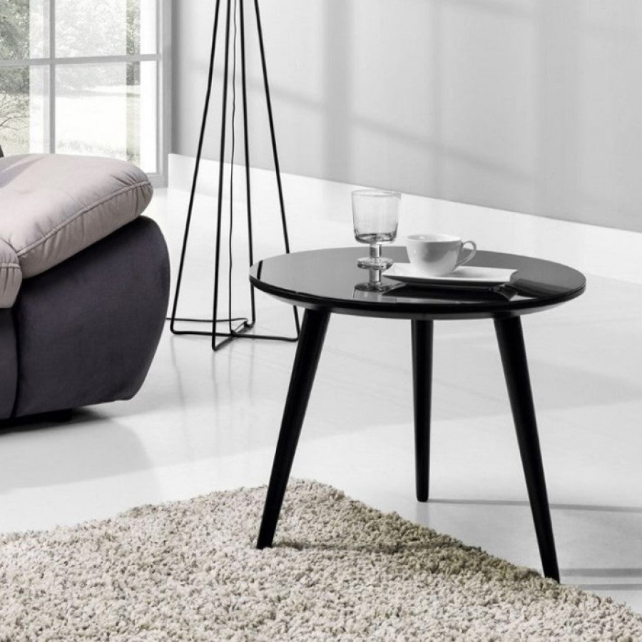 Maxima Essai Round End Table - Black