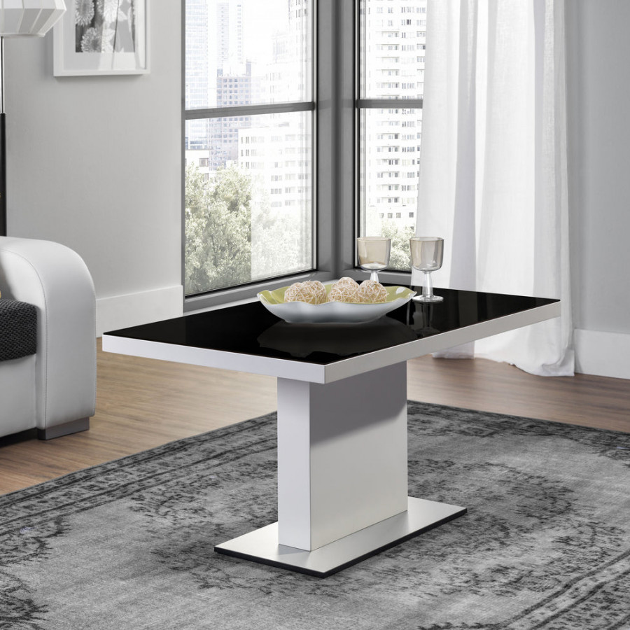 Maxima Evita Glass Top Coffee Table - Black