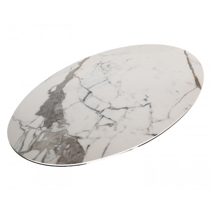 Maxima - Leonadro Dining Table with Ceramic Top and Steel Base