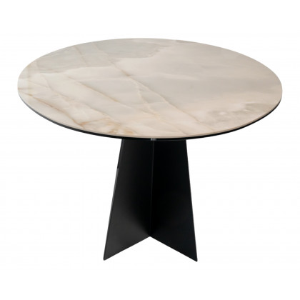 Maxima - Gabriele Dining Table with Ceramic Top and Metal Base