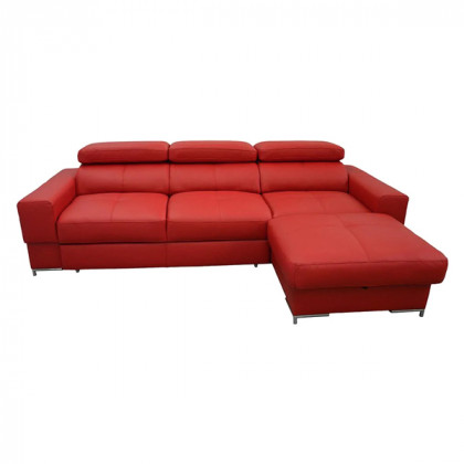 Maxima - Bazalt Natural Leather Sleeper Sectional