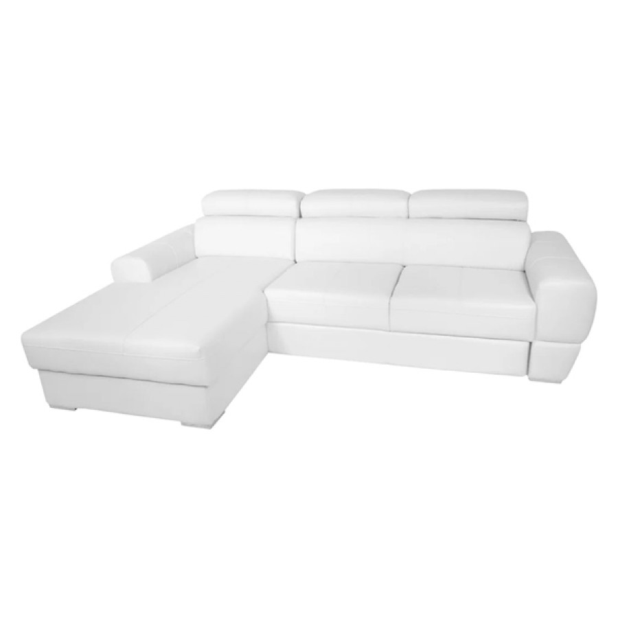 Maxima Vento Sleeper Sectional - White, Left Corner
