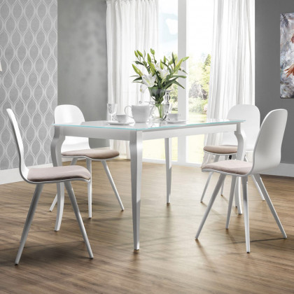 Maxima - Bresso Glass Top Dining Table with Extension