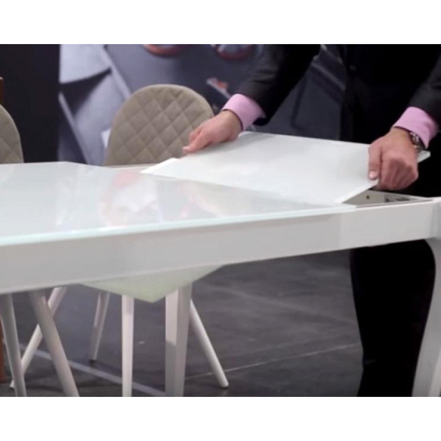 Maxima - Bresso Glass Top Dining Table with Extension