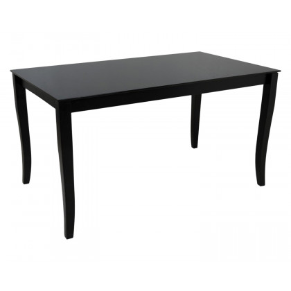 Maxima Finezja Glass Top Dining Table with Extension - Black