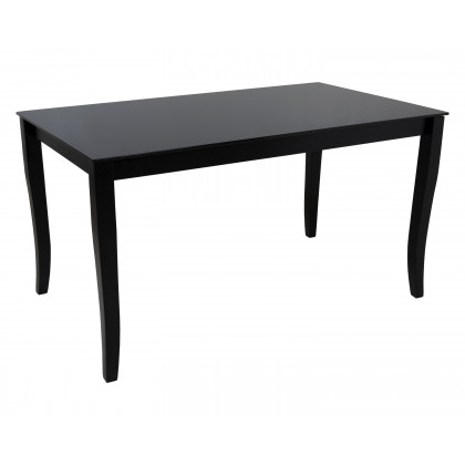 Maxima Finezja Glass Top Dining Table with Extension - Black