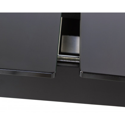 Maxima Finezja Glass Top Dining Table with Extension - Black