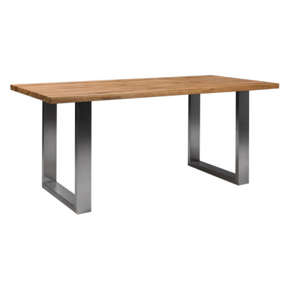Maxima - Nereus Dining Table with Stainless Steel Legs in Wood