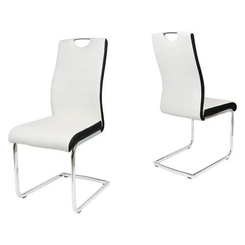 Maxima Argo Dining Chairs Set Of 4 - White/Black