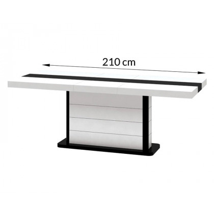 Maxima - Pianosa White Gloss Dining Table with Extension in White Gloss