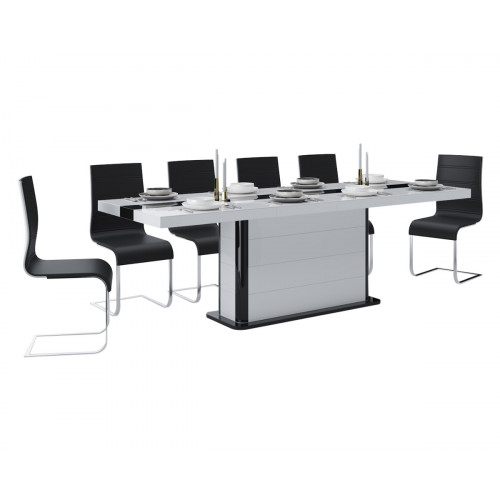 Maxima - Zanoza 7 Piece Dining Set in High Gloss