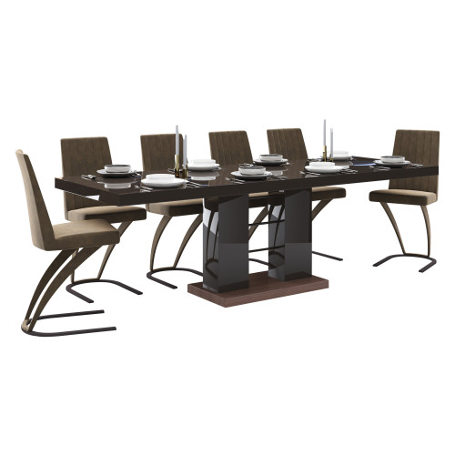 Maxima - Losa Dining Set in High Gloss