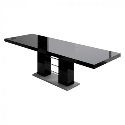 Maxima Linosa High Gloss Dining Table with Extension - Cappuccino