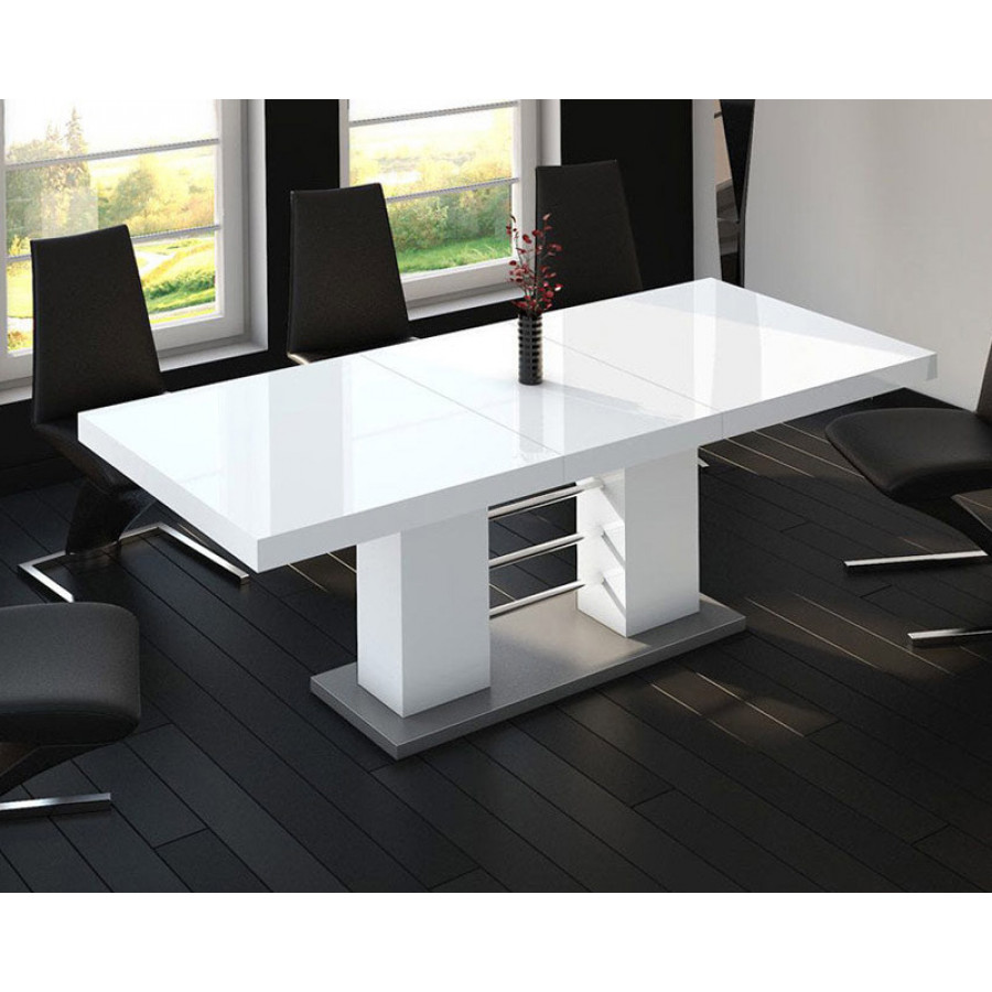 Maxima Linosa High Gloss Dining Table with Extension - Cappuccino