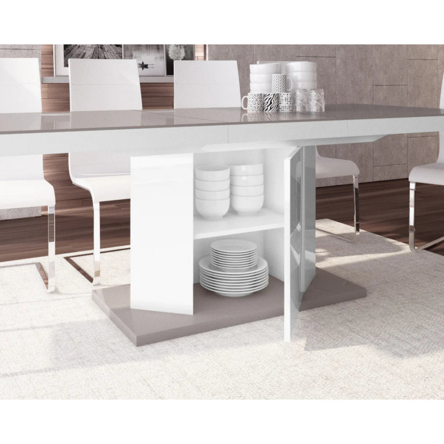Maxima Amigo Storage Dining Table - Black/White