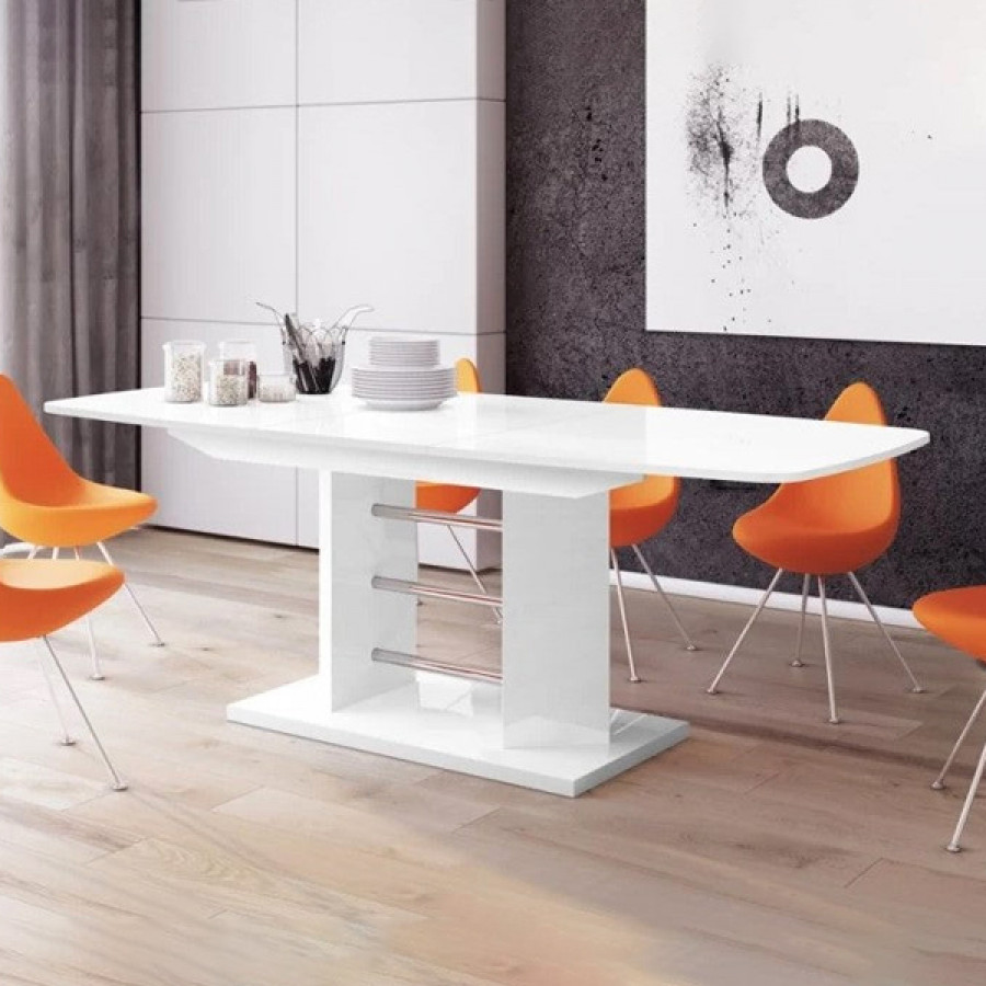 Maxima Linosa 3 Dining Table with Extension - White