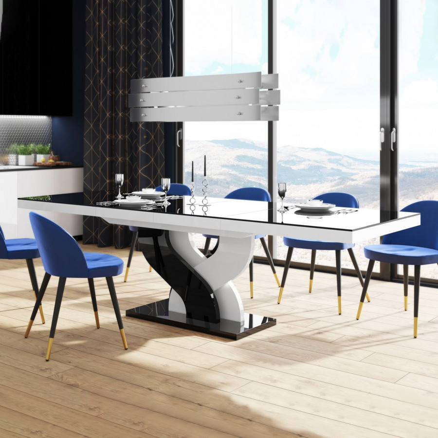 Maxima Bella Dining Table - White/Black