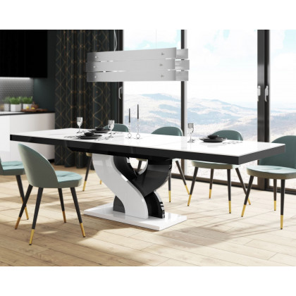 Maxima Bella Dining Table - White/Black