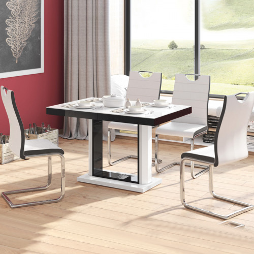 Maxima Quatro Dining Set - White/Black