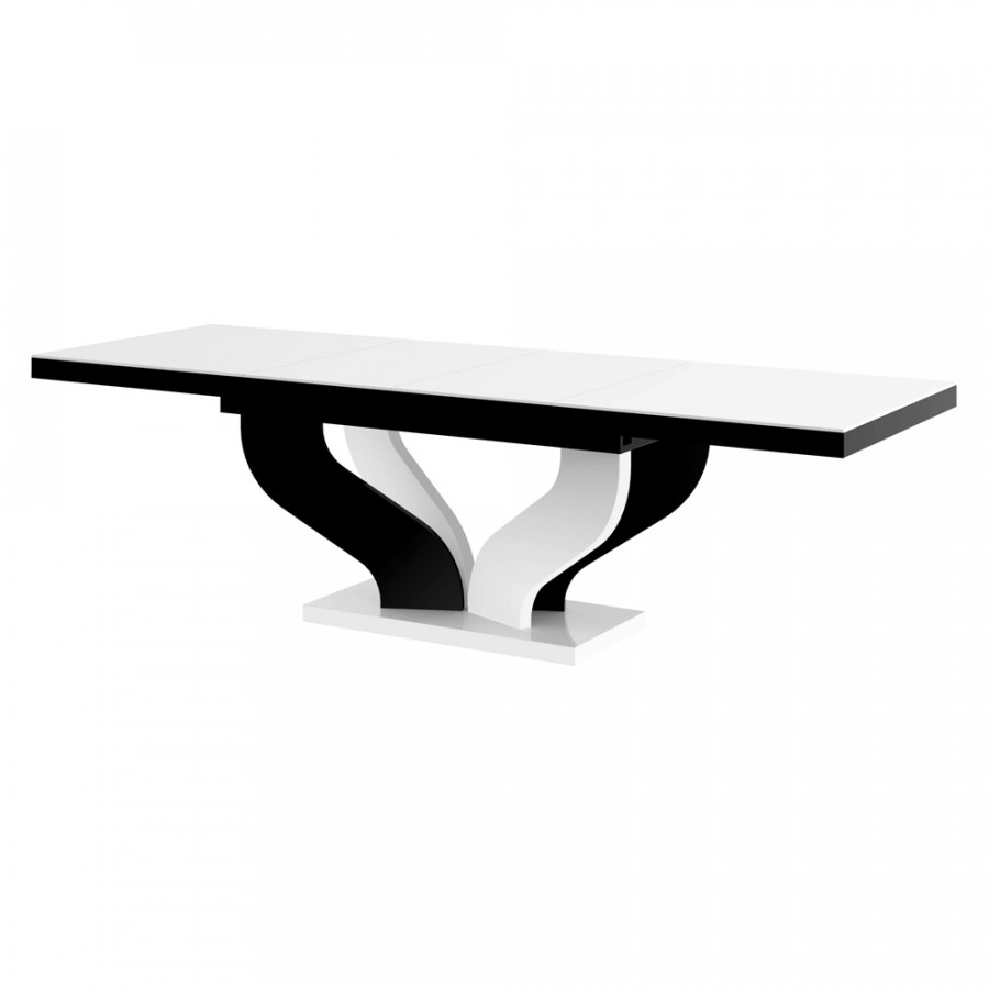 Maxima Viva Extendable Dining Table - Black/White
