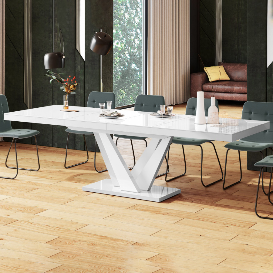 Maxima Chara Dining Table - White