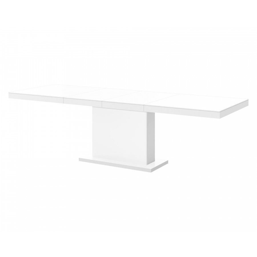 Maxima Moka Dining Table with 2 Extension - White