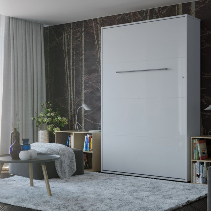 Maxima Inverto Murphy Vertical Bed - White/Gray, Full Size