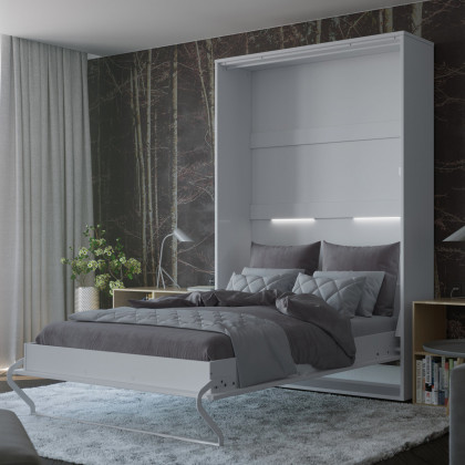 Maxima Inverto Murphy Vertical Bed - White, Full Size