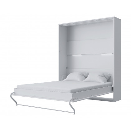 Maxima Murphy Vertical Bed with LED - White/Gray, Queen Size