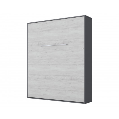 Maxima Murphy Vertical Bed with LED - White/Gray, Queen Size
