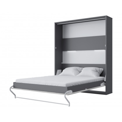 Maxima Murphy Vertical Bed with LED - Gray/White, Queen Size