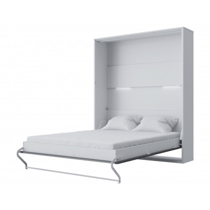 Maxima Murphy Vertical Bed with LED - White, Queen Size