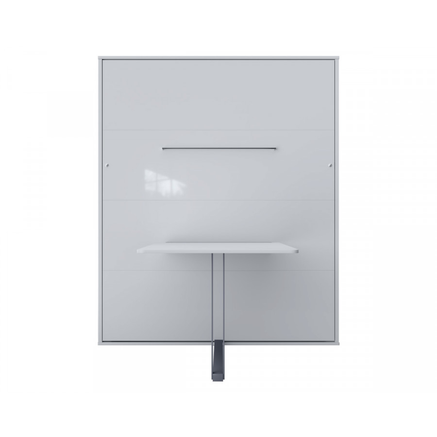 Maxima Inverto Murphy Vertical Bed with Desk - White, Queen Size