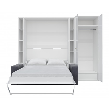Maxima - Inverto Murphy Vertical Bed with 2 Cabinets and Wardrobe