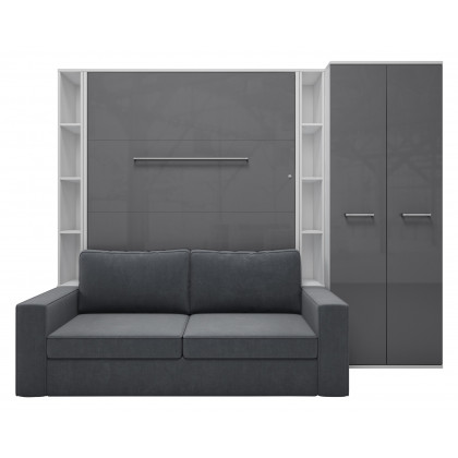 Maxima - Inverto Murphy Vertical Bed with 2 Cabinets and Wardrobe